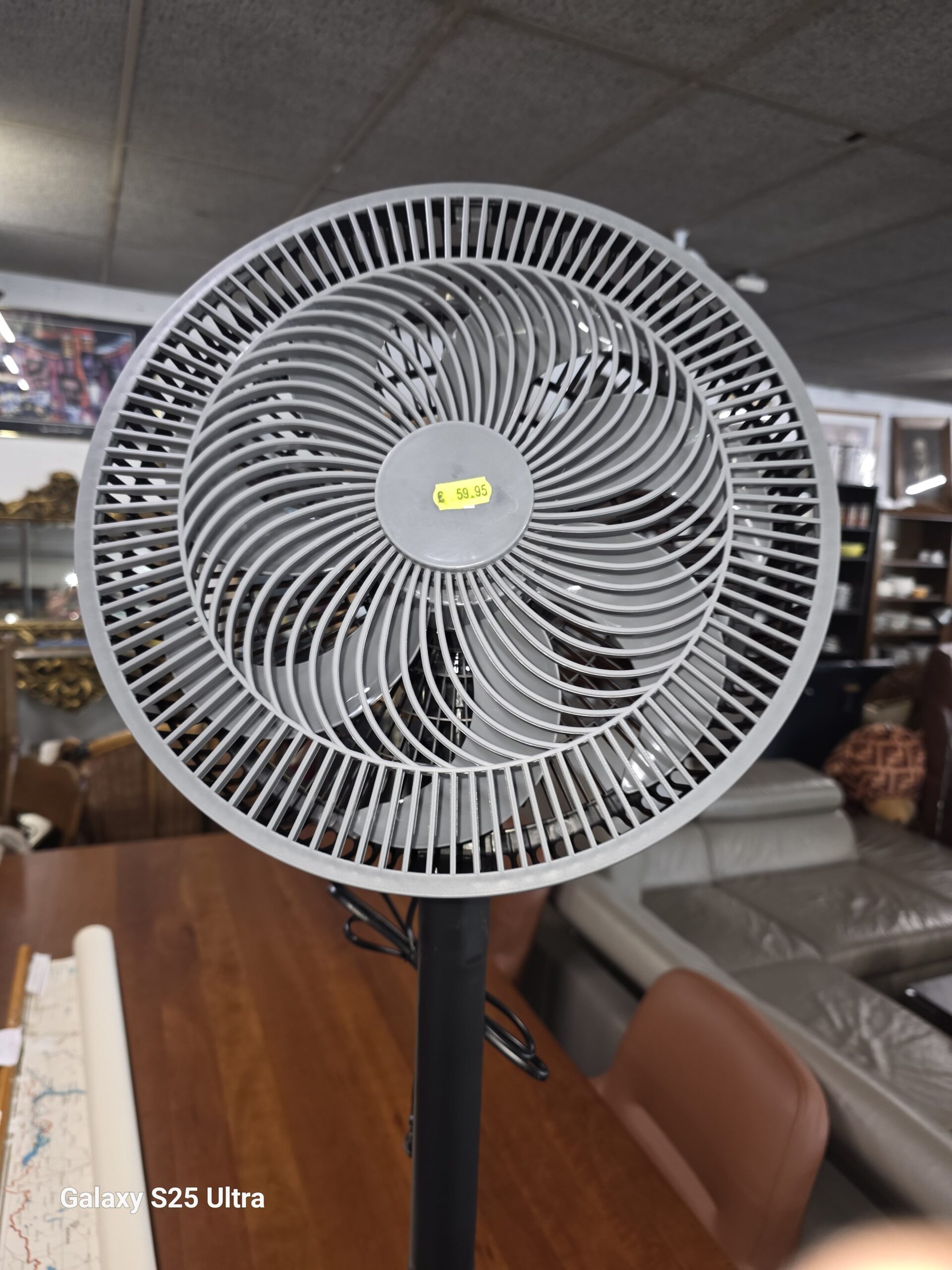 Staande Turbo Ventilator 12" – 75W – Verstelbaar – Zwart/Grijs