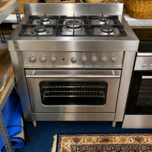 Solitaire RVS gasfornuis met 5 gaspitten en oven